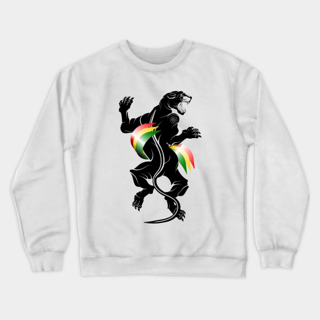 Black Panther Reggae Crewneck Sweatshirt by mailboxdisco